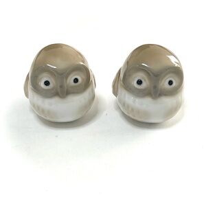 Vintage Ceramic Owl Figurines Set of 2 by OMC Japan Otagiri Mercantile Company